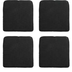 Madison Rib Black Zitkussen - Set Van 4