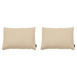 Madison Beige Canvas Eco+ Rugkussen - Set Van 2