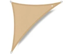 Buitenkado 3.5x4.95 Beige Waterdicht Schaduwdoek Driehoek