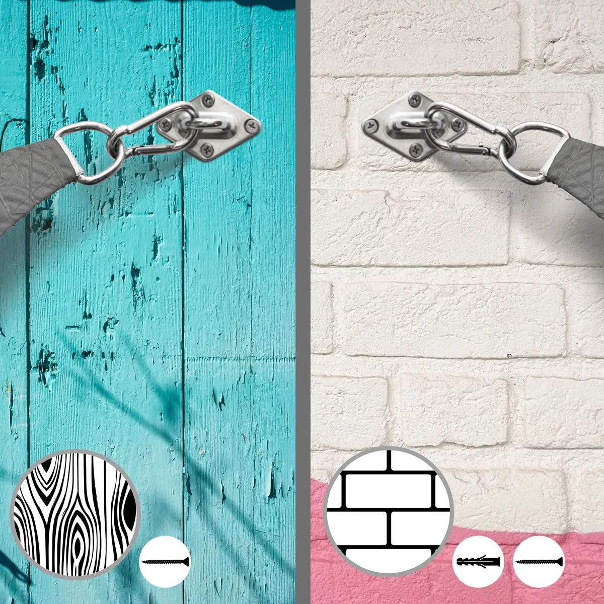 AMANKA Driehoek Zonnezeil Bevestigingsset - Afbeelding 4