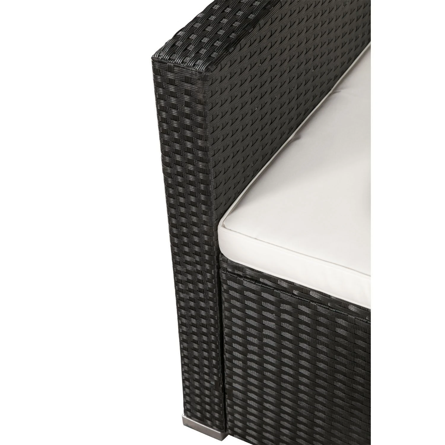 Merkloos Punta Cana M Polyrotan Zwart Witte Loungeset - Image 4