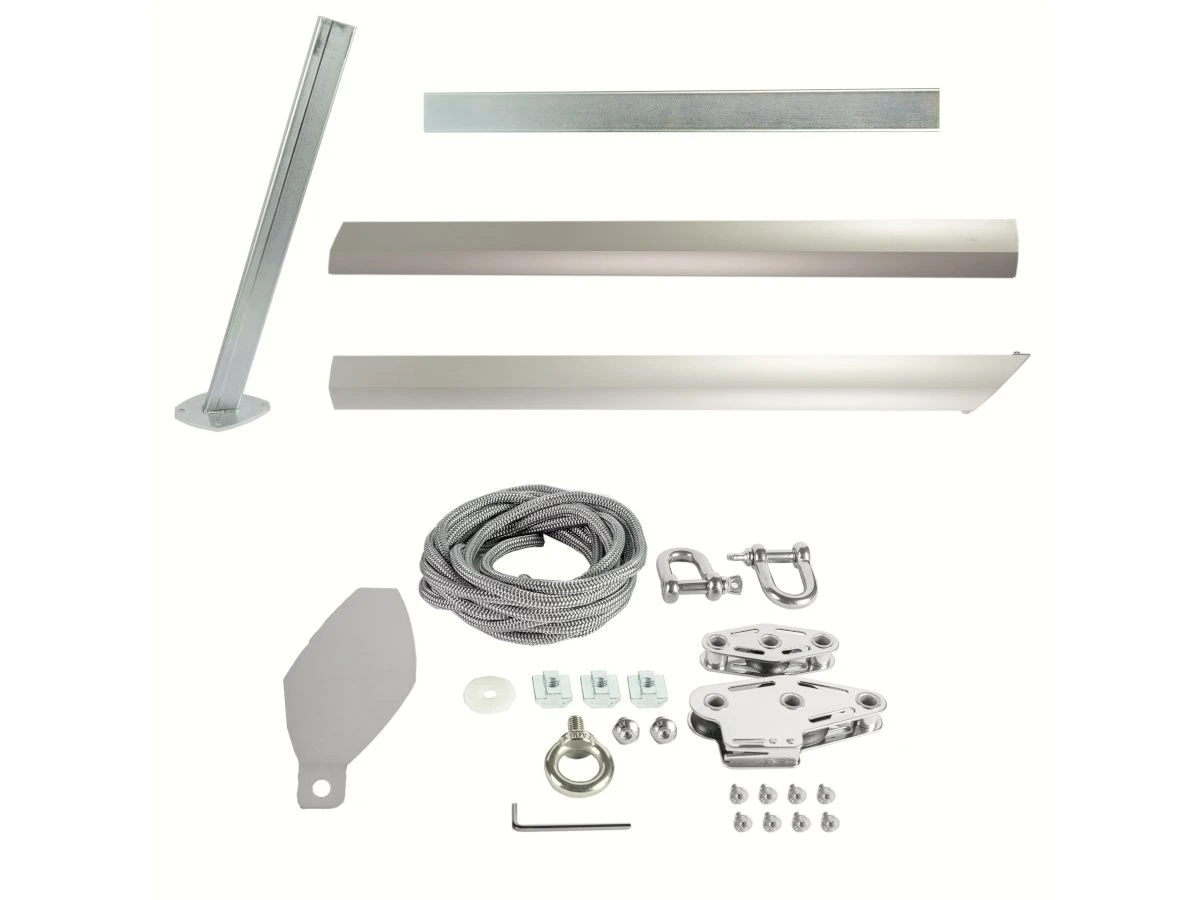 Merkloos Maanta Alu Simple 75° Basisplaat Schaduwdoek Paal - Afbeelding 4