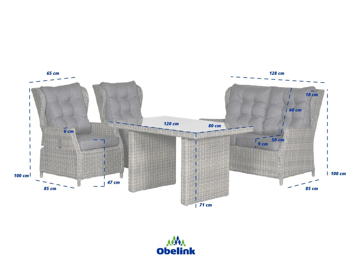 Outdoor Feelings Raffaelo Dining Loungeset - Image 7