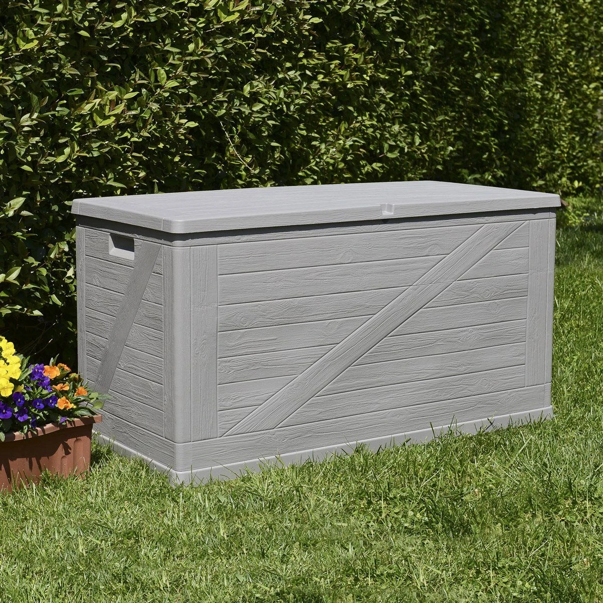 Toomax Wood 420 Liter Opbergbox - Grey - Image 2