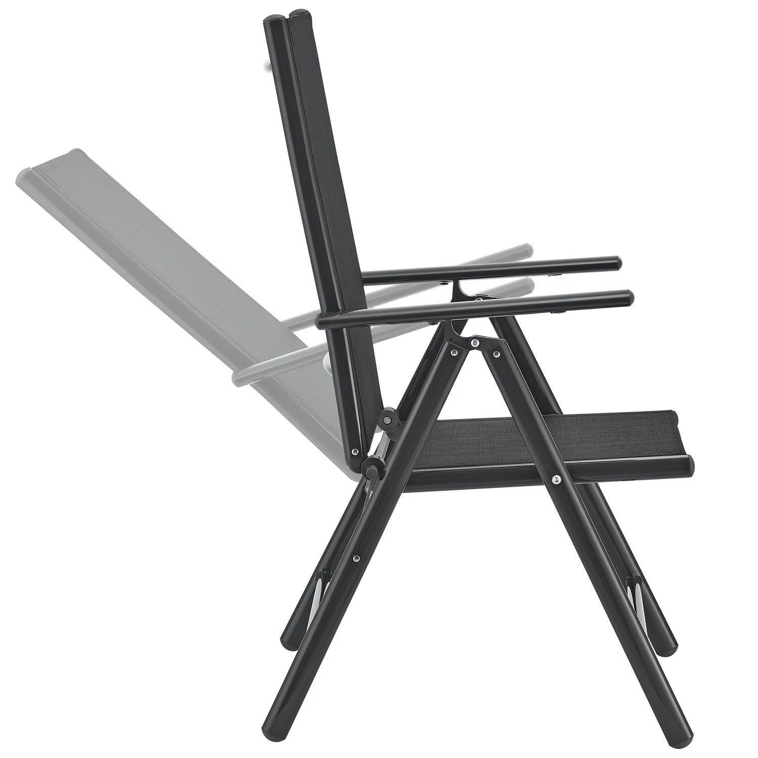 Merkloos Milano Aluminium 7-delige Donkergrijze Diningset - Image 4