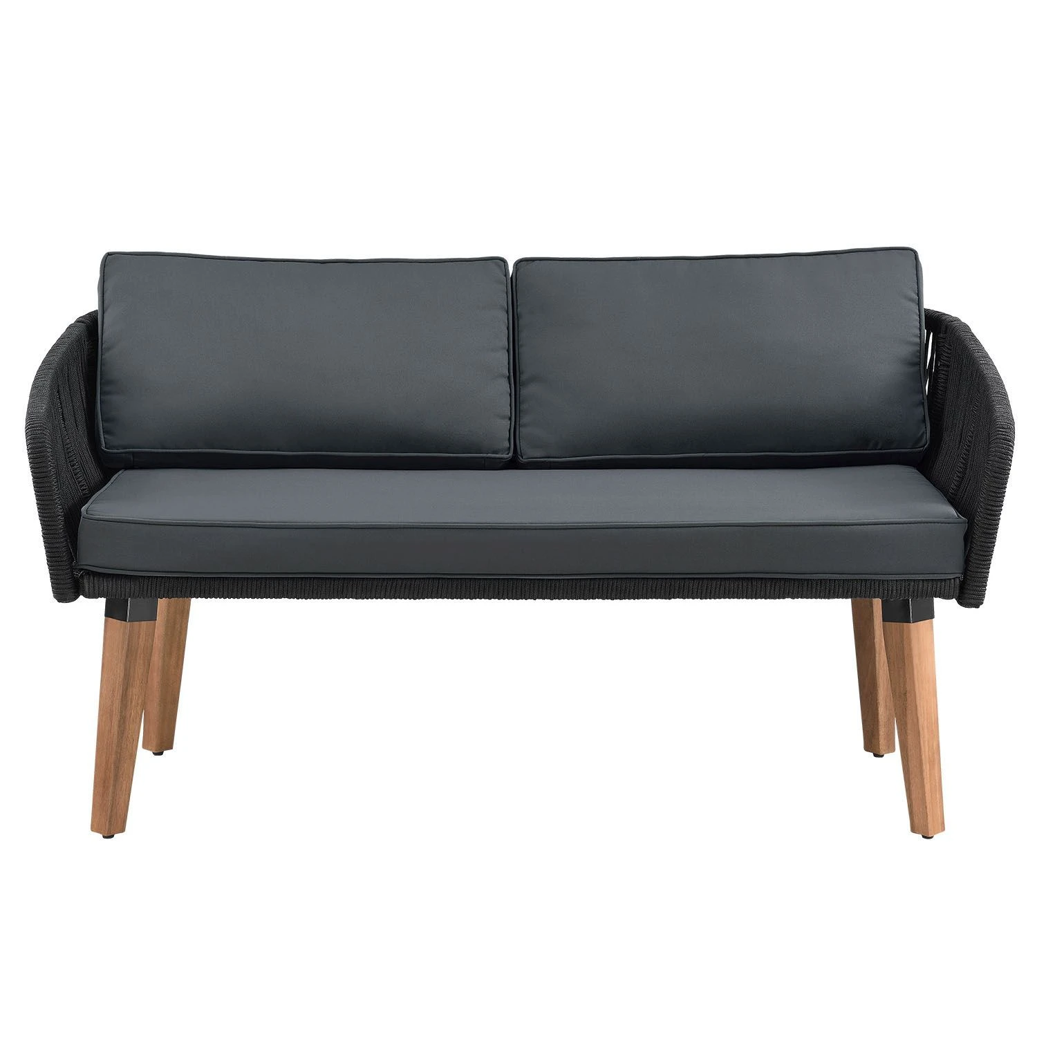 Merkloos Neapel Gevlochten Zwarte Loungeset - Image 3