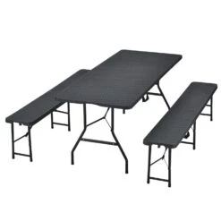 Merkloos Amberg Polyrotan 3-delige Biertafelset