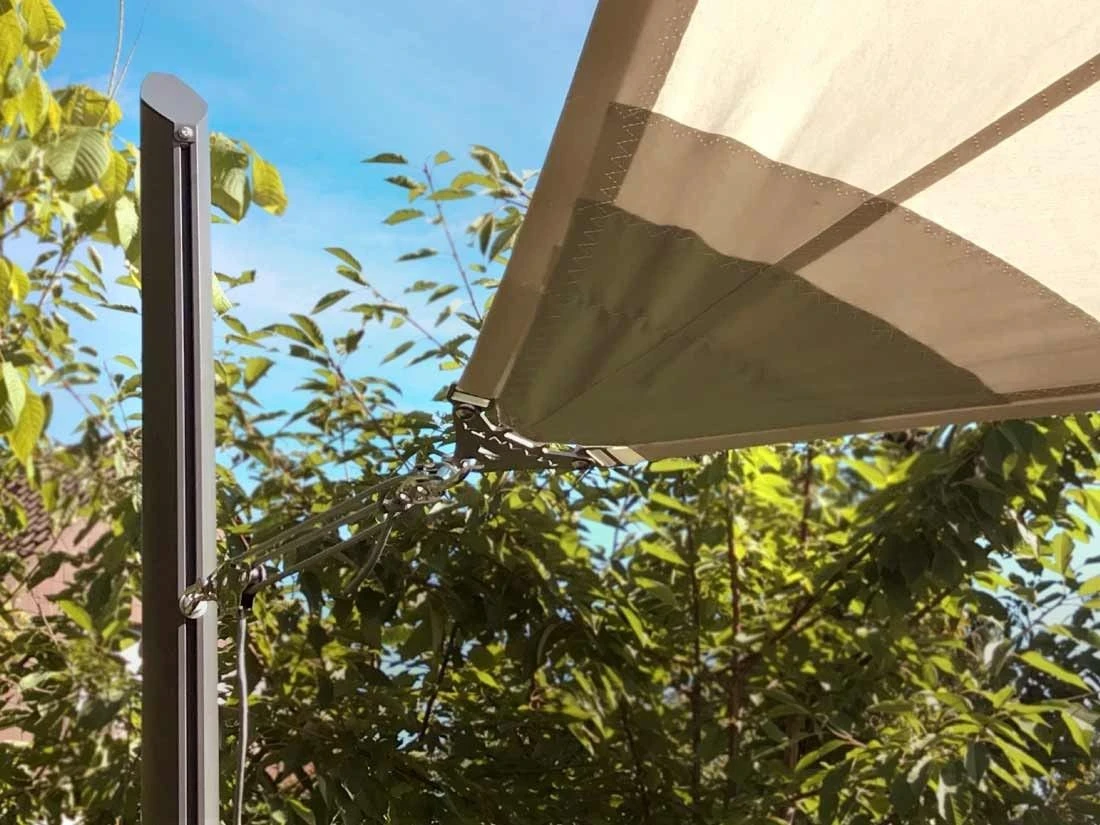 Merkloos Maanta Alu Simple 90° Basisplaat Schaduwdoek Paal - Image 2