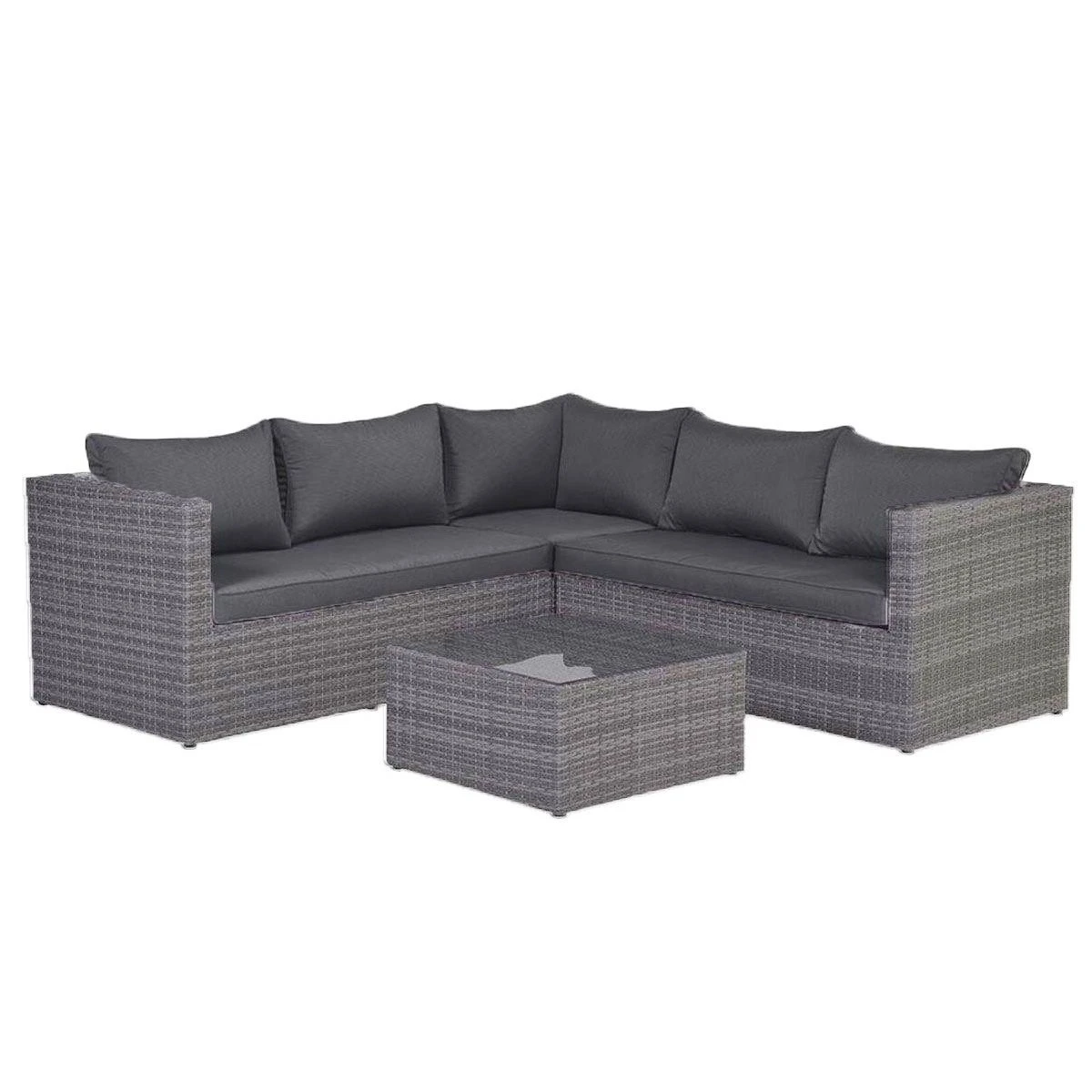 Garden Impressions Lyon 4-delige Donker Grijze Loungeset - Afbeelding 2