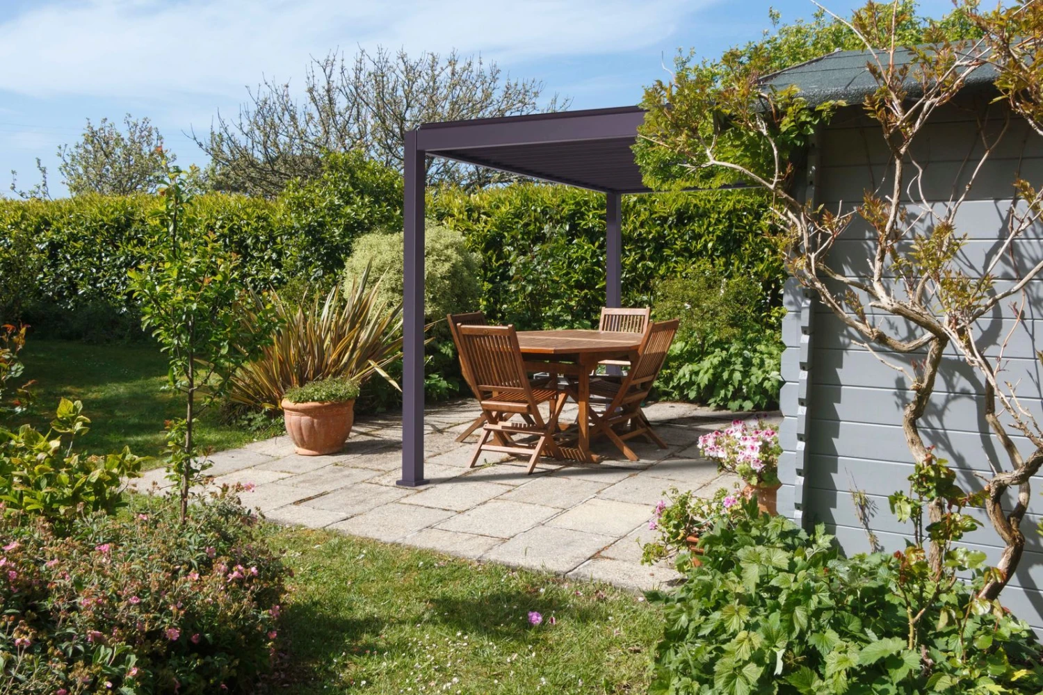 Merkloos Novum Mirador BASIC 300 X 300 Cm Pergola Terrasoverkapping - Grey - Image 3