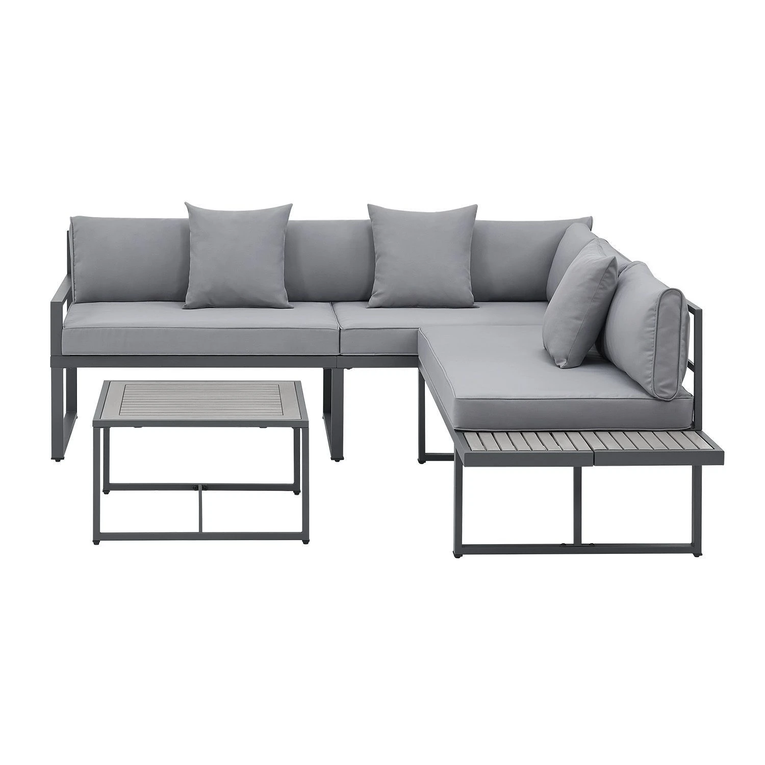 Juskys St. Tropez 4-persoons Loungeset - Anthracite - Image 6