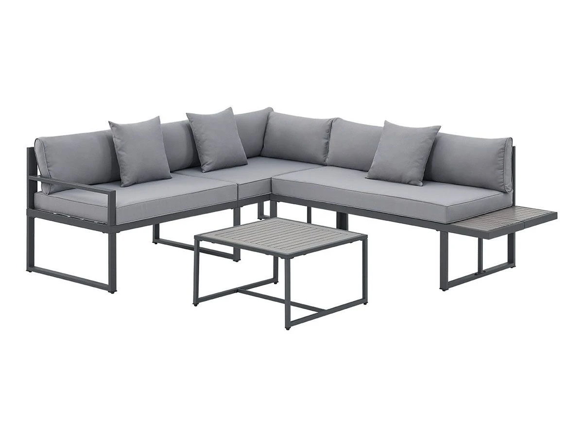 Juskys St. Tropez 4-persoons Loungeset - Anthracite