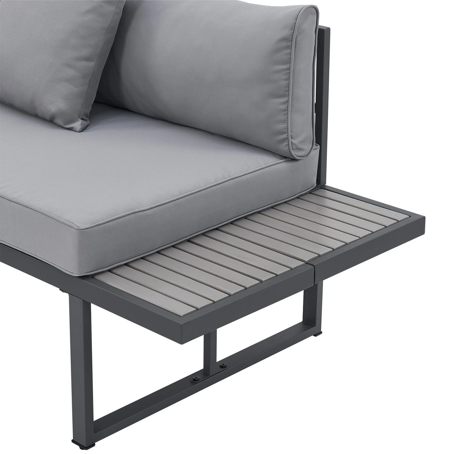 Juskys St. Tropez 4-persoons Loungeset - Anthracite - Image 4