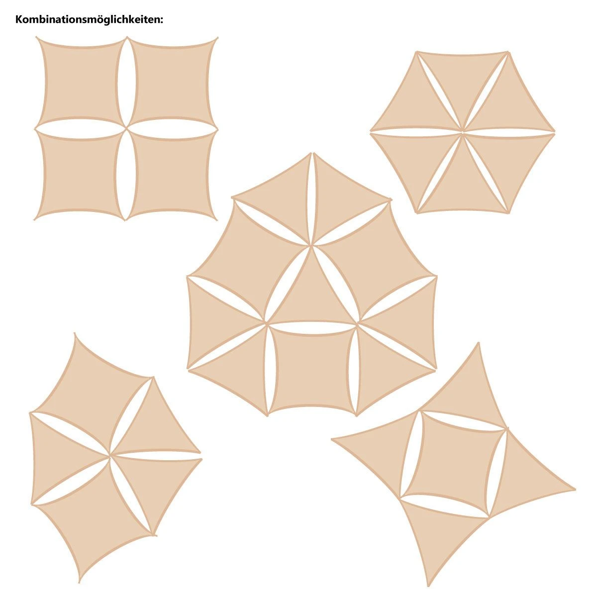 AMANKA 2x2m Grijs Polyester Waterdicht Schaduwdoek - Afbeelding 6