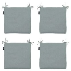 Madison Silver Canvas Eco+ Zitkussen - Set Van 4