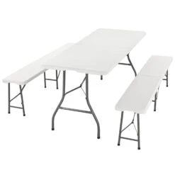 Merkloos Bayreuth 3-delige Inklapbare Biertafelset