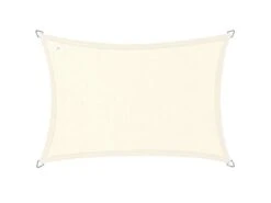 Buitekado 3x6 Crème Wit HPDE Waterdoorlatend Schaduwdoekset