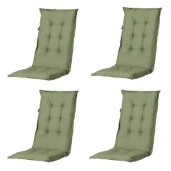 Madison Basic Green Tuinstoelkussen - Set Van 4