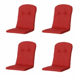 Madison Basic Red Kuipstoelkussen - Set Van 4