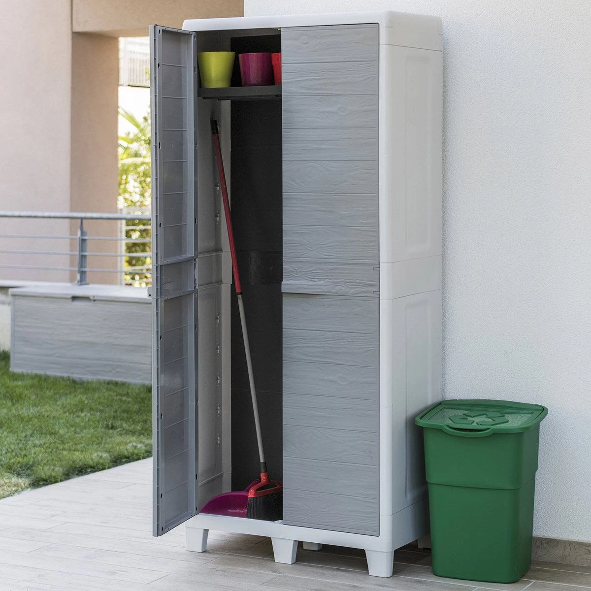 Merkloos Toomax Florida XL Utility Hoge Opbergkast - Grijs - Image 4