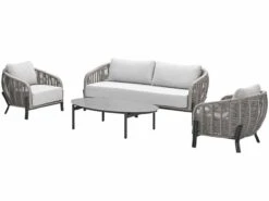 Garden Impressions Zaragosa 4-delige Loungeset - Carbon Black