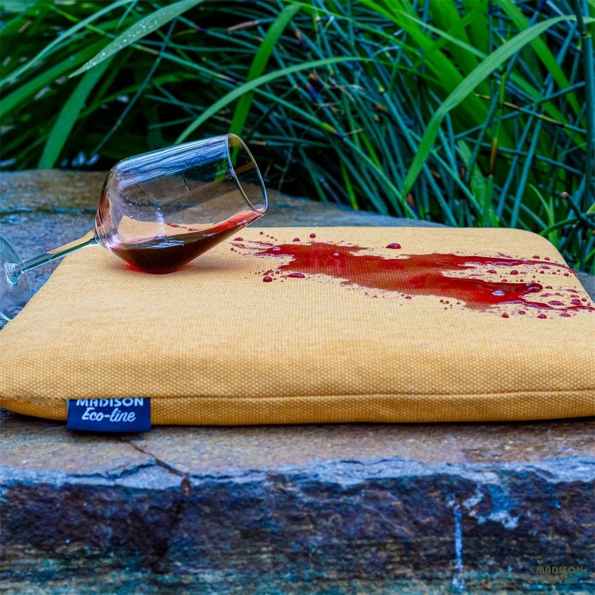 Madison Moss Green Canvas Eco+ Tuinstoelkussen - Set Van 4 - Image 3