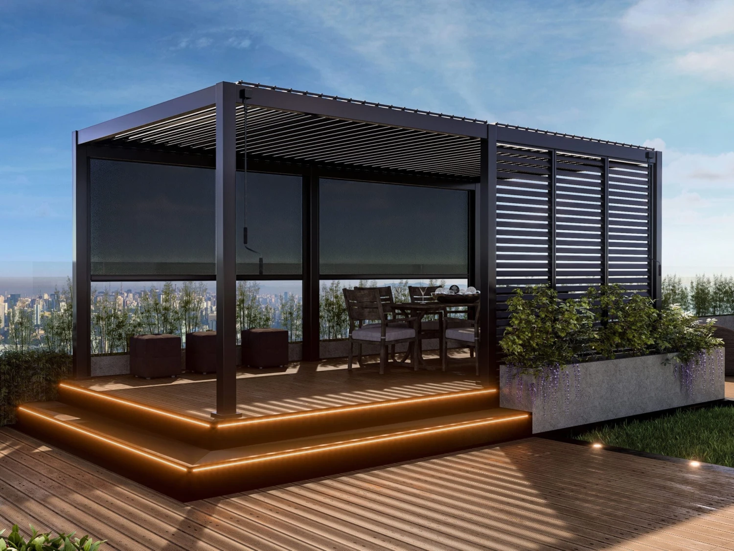 Merkloos Mirador Deluxe 300 X 600 Cm Overkapping - Antraciet - Image 4