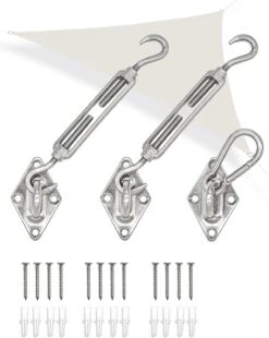 AMANKA RVS Schaduwdoek Bevestigingsset