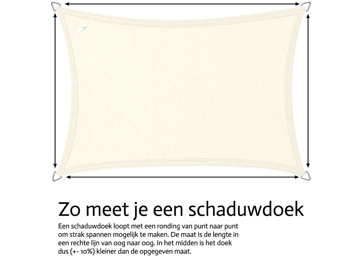 Buitenkado 2.5x3 Antraciet HPDE Waterdoorlatend Schaduwdoek - Image 4