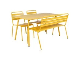 MaximaVida Max 150 Cm Tuinset Met 2 Stoelen En 1 Bank