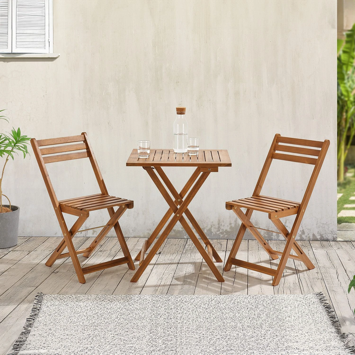 Juskys Bala 3-delige Tuinset - Acaciahout - Image 2