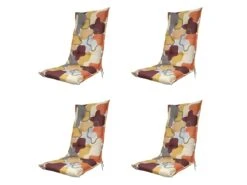 Madison Grafi Bordo Tuinstoelkussen - Set Van 4