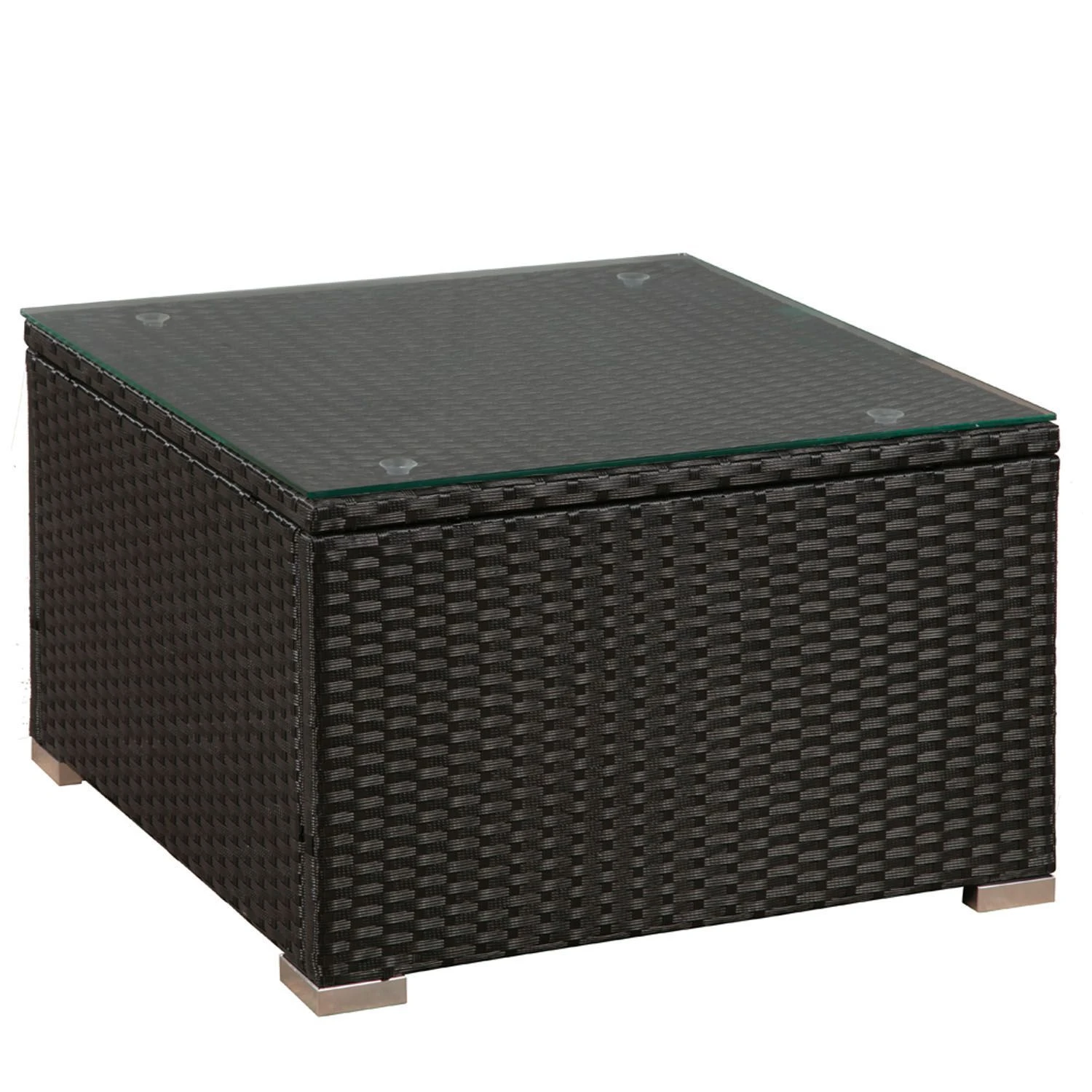 Merkloos Punta Cana M Polyrotan Zwart Witte Loungeset - Image 3