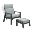 Garden Impressions Max Loungestoel Met Voetenbank - Light Grey