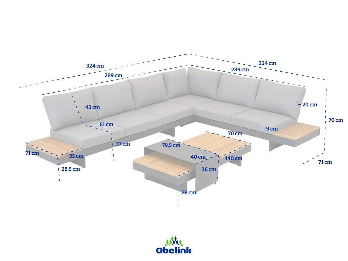 Outdoor Feelings Barbados Corner Loungeset - Image 6