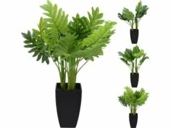 Merkloos Philodendron In Pot 65 Cm Kunstplant - 3 Varianten