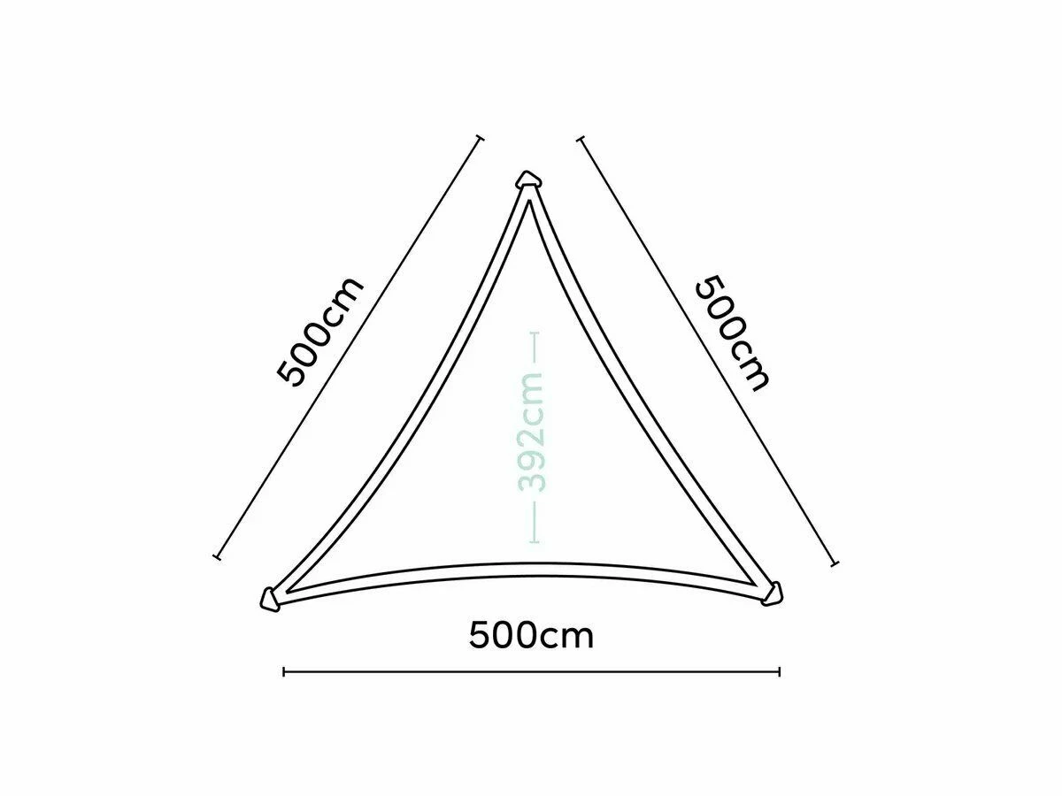 Platinum Dreamsail 5m Driehoek Schaduwdoek - Ecru - Afbeelding 3