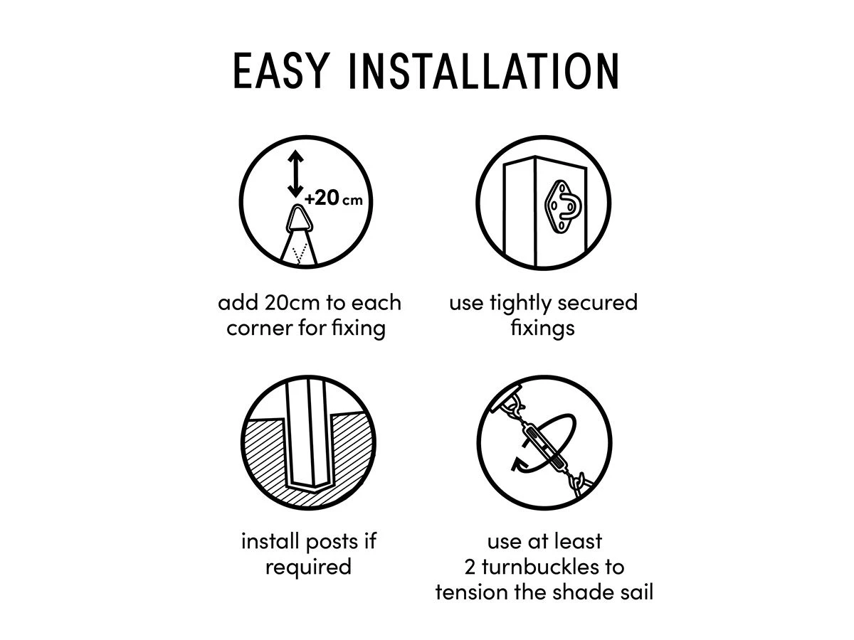 Platinum Dreamsail 5m Driehoek Schaduwdoek - Ecru - Afbeelding 4